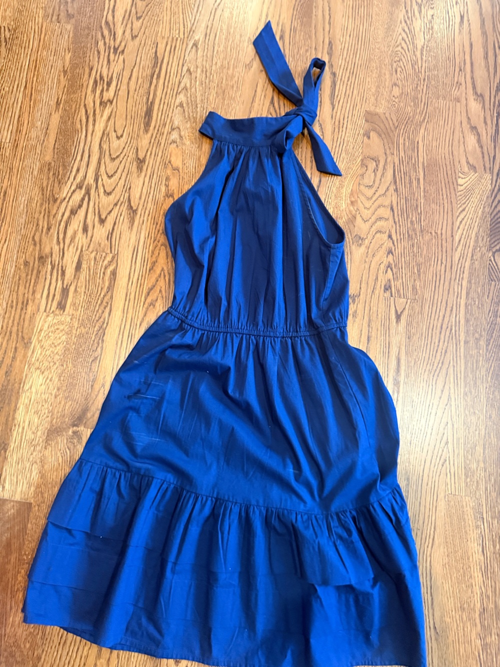 J. Crew Navy Blue short sleeveless halter Dress size 0 NWOT